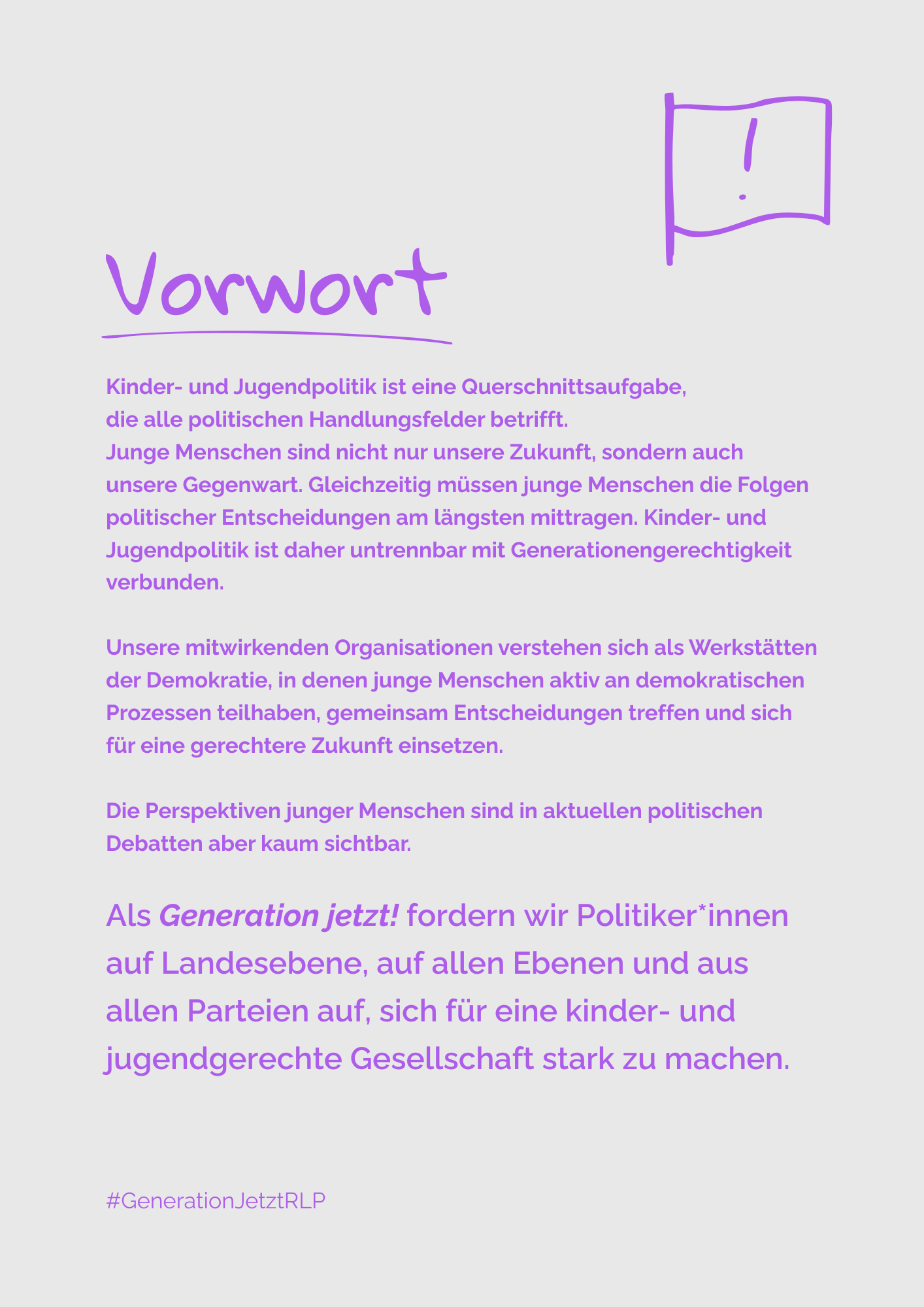 Das Bild ist ein Screenshot einer Broschüre. Die Seite ist mit Vorwort gefüllt.